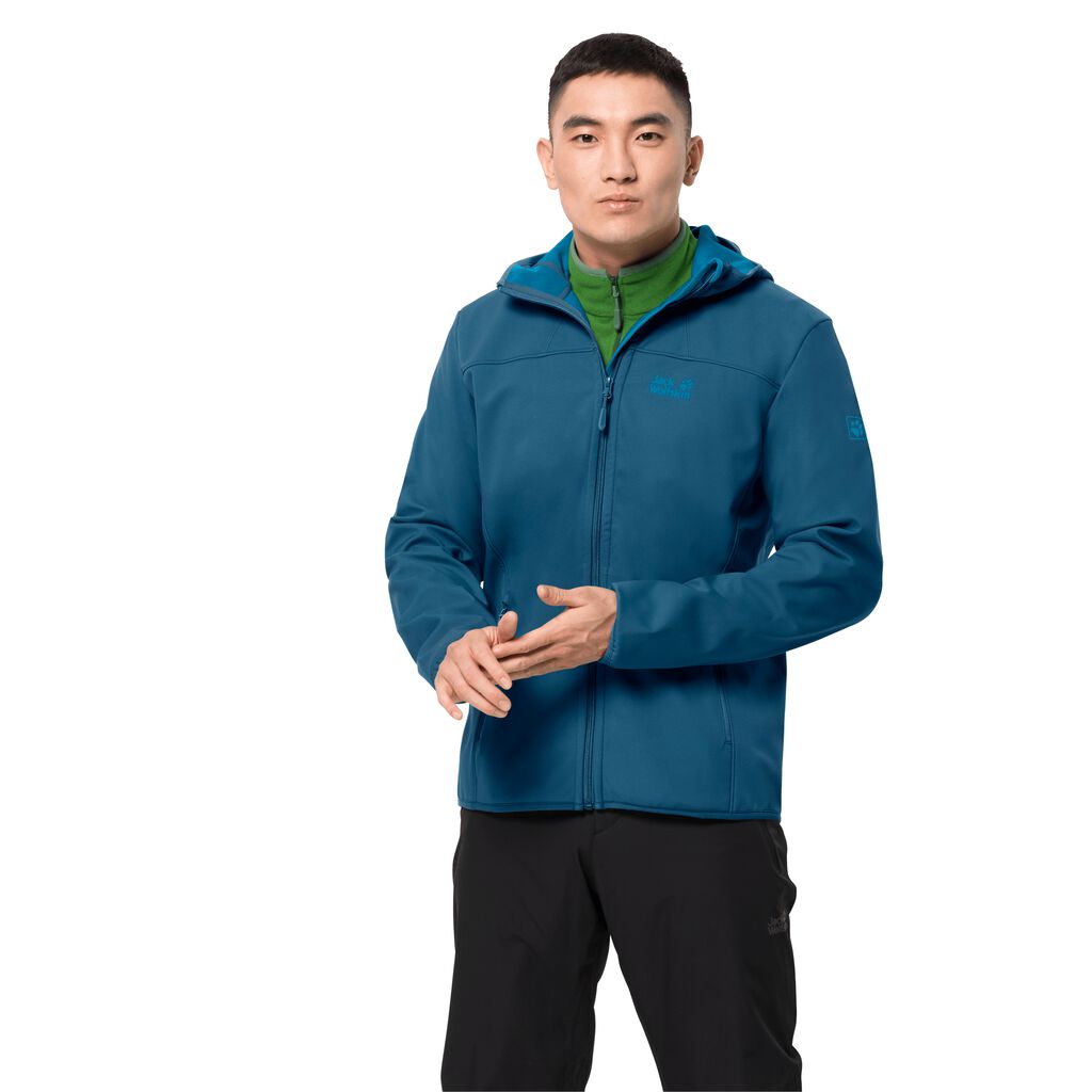 Jack Wolfskin NORTHERN POINT Férfi Softshell Kabát Sötét Kék - JCFLBG-290